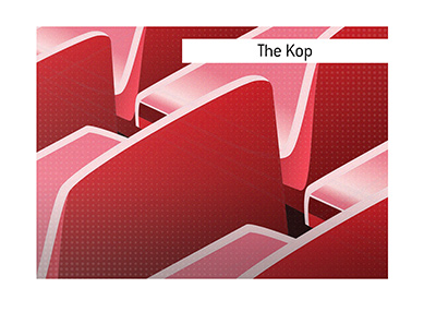 The meaning and the origin of the term The Kop is explained.  It is the Liverpool famous stand, of course.