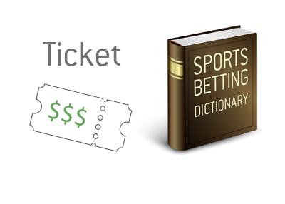 The definition and drawing of a betting ticket / slip.  The Sports King Dictionary.