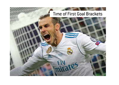 The King explains the meaning of the betting term Time of First Goal Brackets.  In photo:  Gareth Bale celebrating a goal in the UEFA Champions League for Real Madrid.