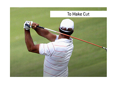 What is the meaning of the betting term To Make a Cut when it comes to sports like golf?  In photo:  Tiger Woods.