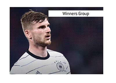 Germany player Timo Werner looking ahead.  Winners Group meaning is explained.