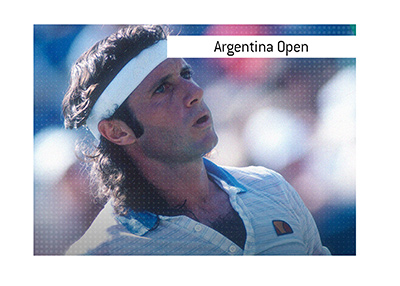 In photo: Guillermo Vilas - Argentina Open tennis tournament betting.