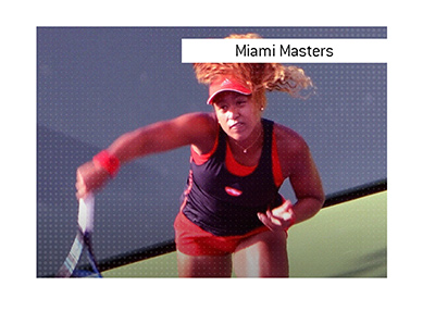 In photo:  Naomi Osaka at the Miami Open tennis tournament.  Bet on the upcoming event.