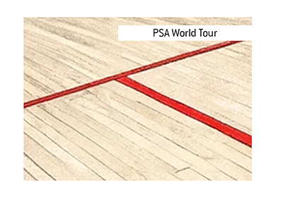 The premier squash circuit - the PSA World Tour - Illustration - Court in water-colour.