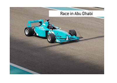 The race is on at the Abu Dhabi Grand Prix - Bet on it. In photo: Test car driving the course.