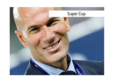 The legendary Real Madrid player and coach - Zinadine Zidane.  He won the Super Cup twice as a player with Juventus and then Real Madrid.  He also won this trophy as a coach with Real Madrid twice.