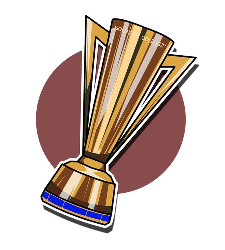 The CONCACAF Gold Cup trophy, awarded to the winners of the tournament, is a gold-plated cup. This version was introduced in 2021.