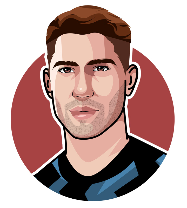 Achraf Hakimi profile drawing.  One of the most promising players of his generation.  Nickname: Arra.  Illustration.  Digital art.  Avatar image.