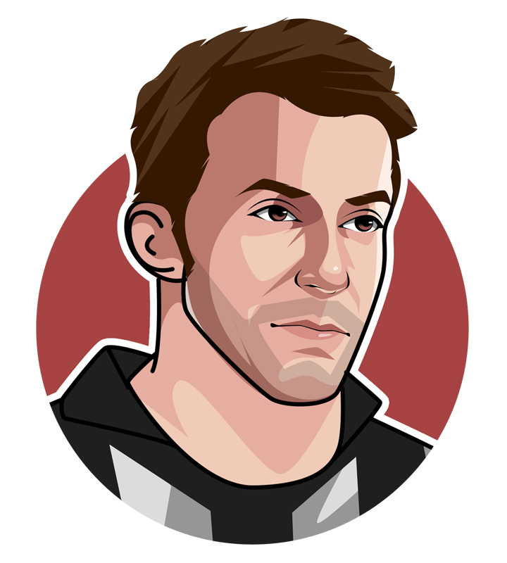 One of the greatest Italian football players - Alessandro Del Piero - Illustration.  Profile drawing.  Avatar.  Art.