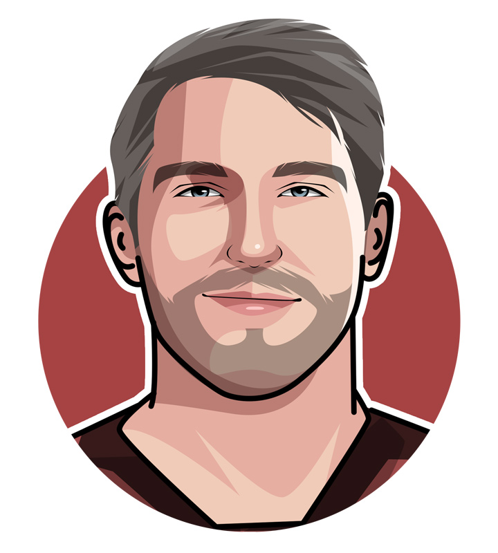 Russian hockey player Alexander Ovechkin was nicknamed Ovi, the Great Eight and GR8 - Player profile illustration.  Avatar art.  Face drawing.
