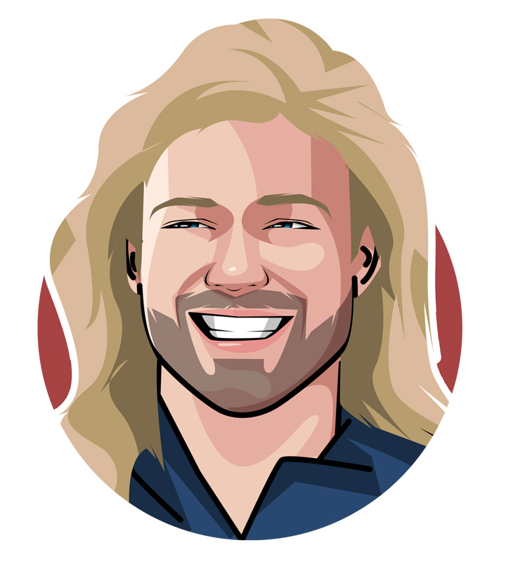 Andre Agassi profile illustration.  Avatar.  Drawing.  Art.  Nicknamed the Punisher - One of the great American tennis players.