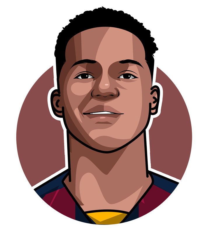 Ansu Fati, Barcelona FC player.  Nickname.  Illustration.  Art.  Profile.