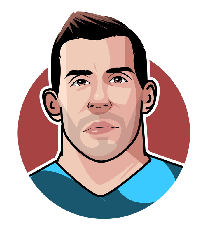 Carlos Tevez, also known as El Apache - Profile illustration.  Drawing.  Sketch.  Art.