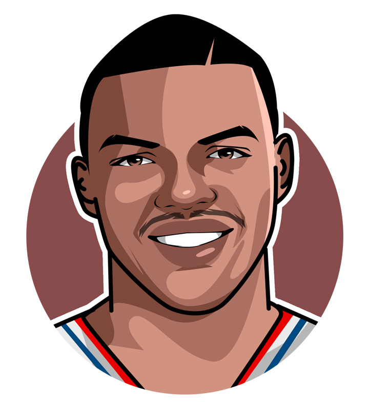 Sir Charles Barkley illustration.  Art piece.  Profile drawing.  Avatar.  Basketball star of the past.  One of the best.