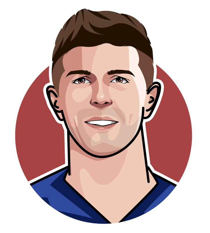 Christian Pulisic profile drawing.  Illustration.  Art.  Soccer player.  Captain America.