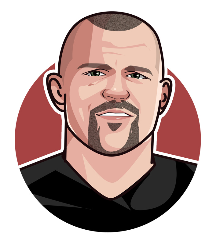 Randy Couture - a MMA UFC legendary fighter nicknamed The N aturel and also Captain America - Profile illustration.  Drawing.  Avatar Art.