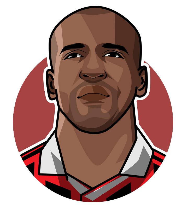 Clarence Seedorf, also known as "The Professor".  Illustration.  Avatar art.  Profile drawing.  One of the legendary players of the football past.  The Netherland international.