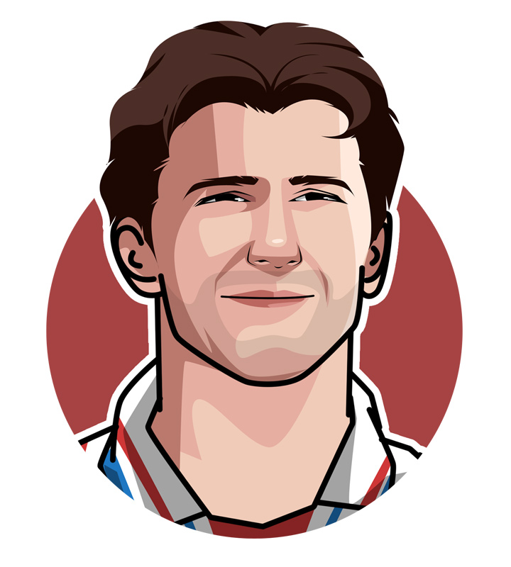 Davor Suker.  Croatian football legend.  Profile illustration.  Drawing.  Art.