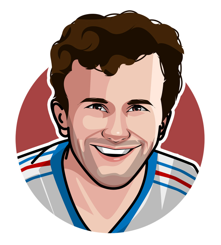 Dejan Savicevic - Il Genio - is a legendary AC Milan and Red Star Belgrade player.  Illustration.  Profile drawing.  Avatar art.