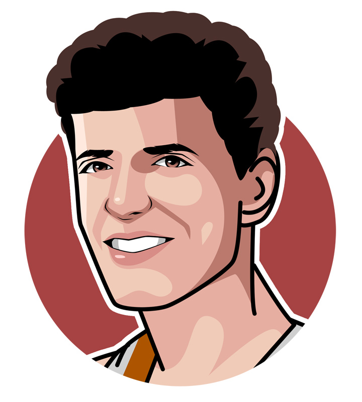 Drazen Petrovic aka The Croatian Mozart - Illustration - Drawing - Profile avatar.  Art.