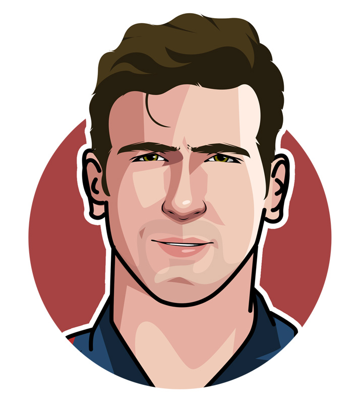 Profile illustration of King Eric Cantona - Footballer.  Avatar.  Drawing.