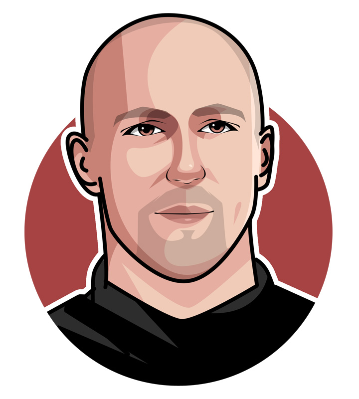 Fabian Barthez profile illustration.  Drawing.  Art.  Le Divin Chauve - The Divine Bald One, was his nickname.