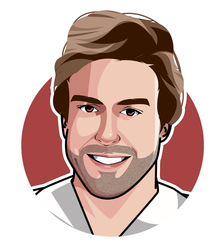 Fernando Alonso, also known as Nano, Nando and Teflonso - Profile illustration / drawing.  Art.