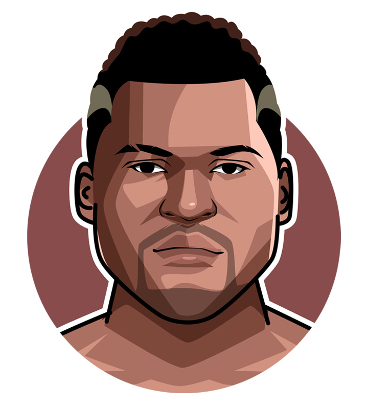 Francis Ngannou profile drawing.  Illustration.  Art piece.  The Predator.  MMA Fighter.