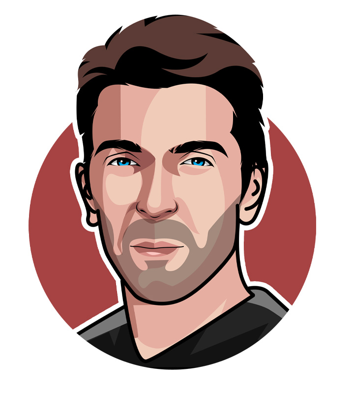 The legendary Italian goalkeeper Gianluigi Buffon - Profile drawing - Illustration - Art. -  Juventus FC icon.