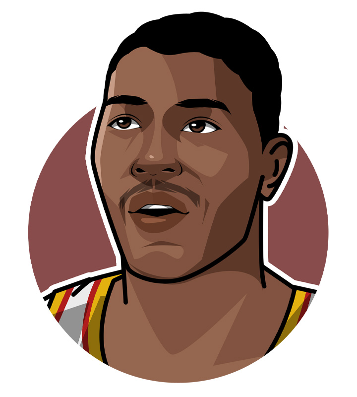 Hakeem Olajuwon, nicknamed The Dream - Profile illustration. Drawing. Avatar art.