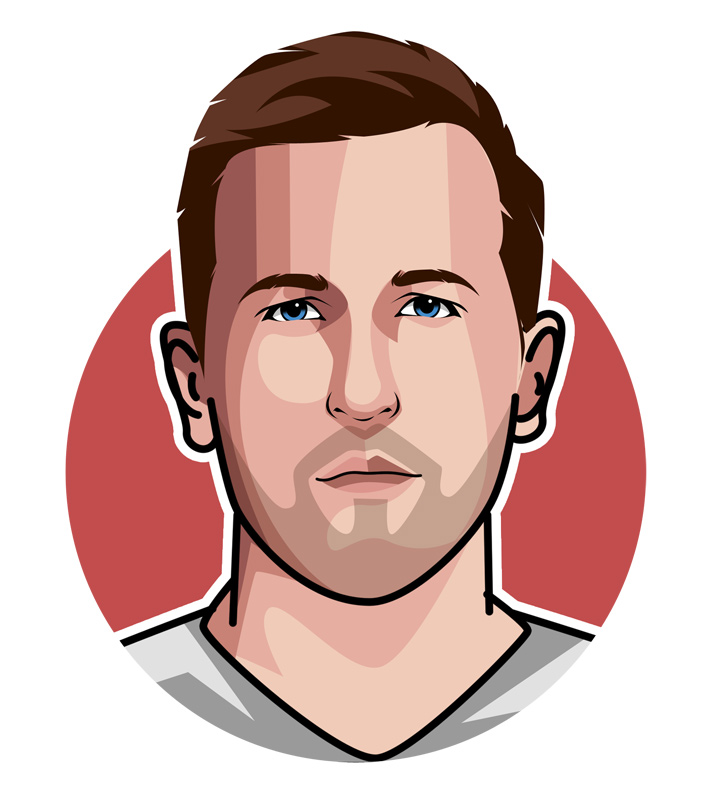 One of the best striker in the English Premier League - Harry Kane - Art. Drawing. Illustration.  Profile.