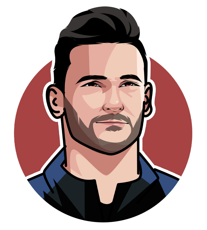 Hugo Lloris - aka Saint Lloris -  Illustration.  Profile drawing.  Caricature.  Art.  The France world cup winner and team captain.  One of the best goalies in the world.