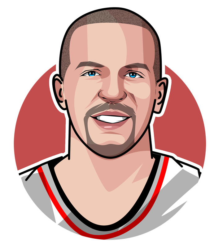 Jason Kidd - NBA Star - Player profile illustration.  Drawing.  Avatar art.  Mr. Tripple Double.