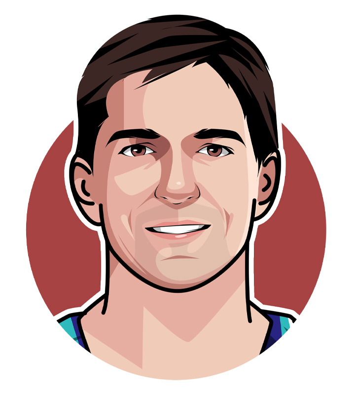 The Utah Jazz legendary basketball player - John Stockton - Profile illustration.  Drawing.  Avatar art.