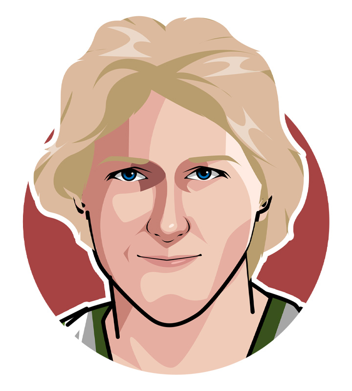 The legendary Indiana and Boston Celtics player Larry Bird - Illustration.  Profile drawing.  Avatar art.  The Great White Hope.  Kodak.