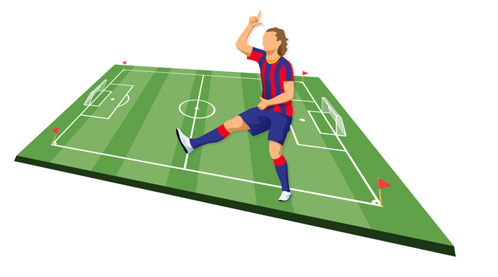 Illustration of French international and also Barcelona FC player, Antoine Griezmann.