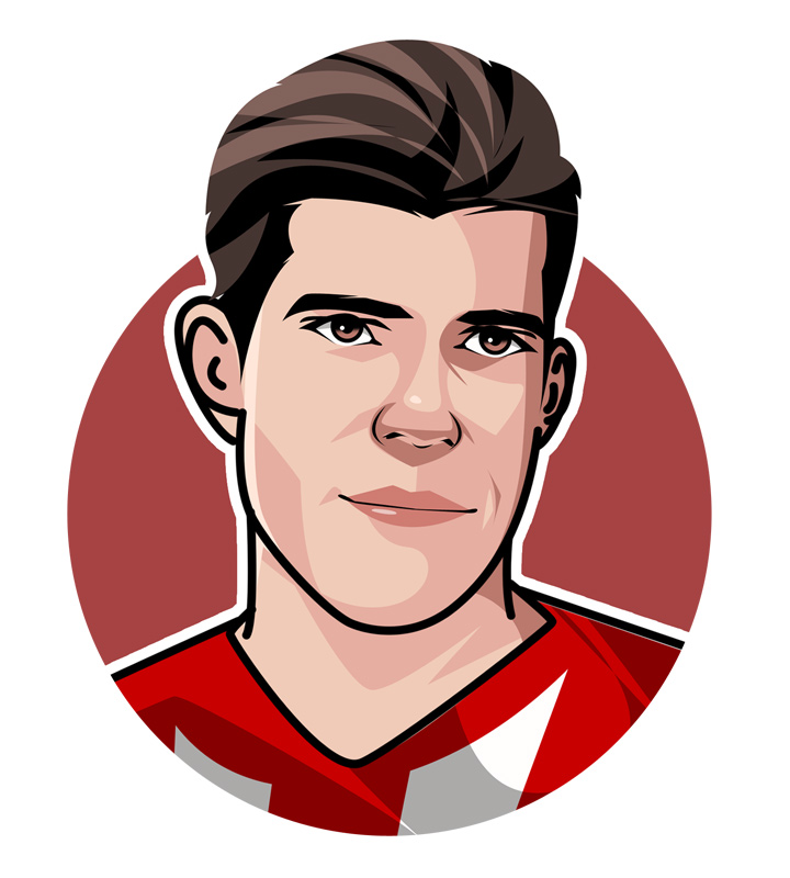 Luis Aragones, football star also known as The Sage of Hortaleza and Zapatones, profile illustration.  Drawing.  Sketch.  Vector-style avatar art.  Atletico Madrid legend.