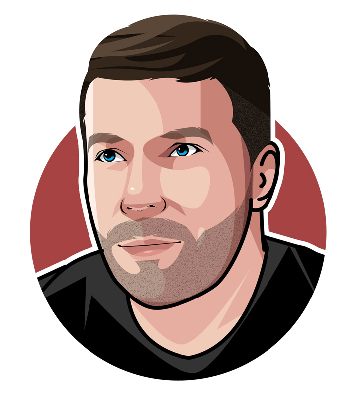 Lukas Podolski - Star football player from Germany.  Also known as Poldi and Prince of Arsenal - Illustration.  Drawing.  Avatar art.