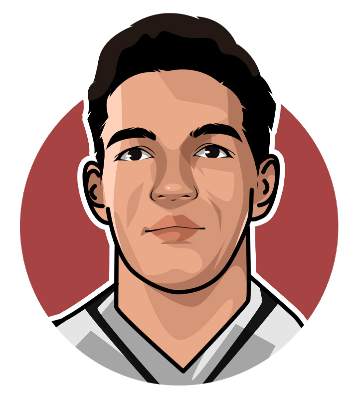 Manuel Francisco dos Santos, better known as Garrincha - Football star from Brazil - Illustration.  Drawing.  Profile.  Art.  Caricature.