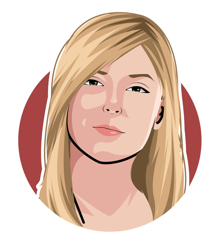 Maria Sharapova, aka The Siren and Masha - Profile illustration.  Drawing.  Art.