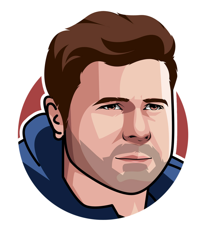 Player - manager profile.  Mauricio Pochettino aka Big Brother.  Drawing.  Art.  Illustration.  Avatar.