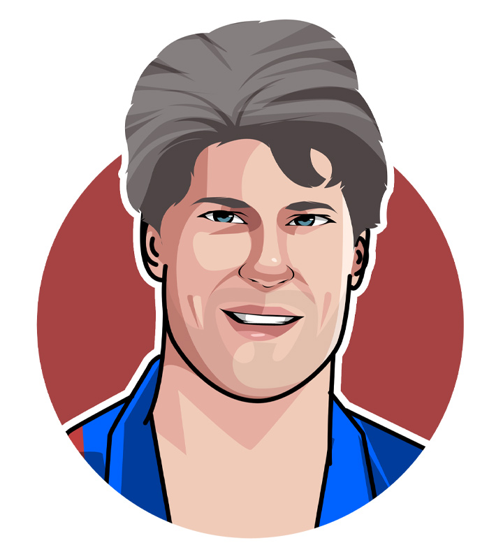 Michael Laudrup - Danish football star - Profile illustration.  Drawing.  Art.  The Prince of Denmark.