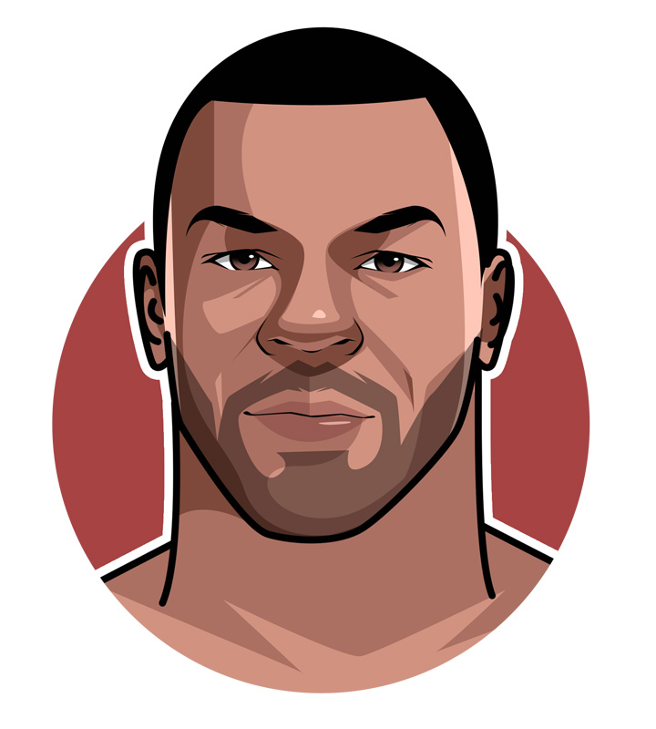 Mike Tyson - Nickname: Iron Mike - Illustration - Profile drawing. Sketch art.
