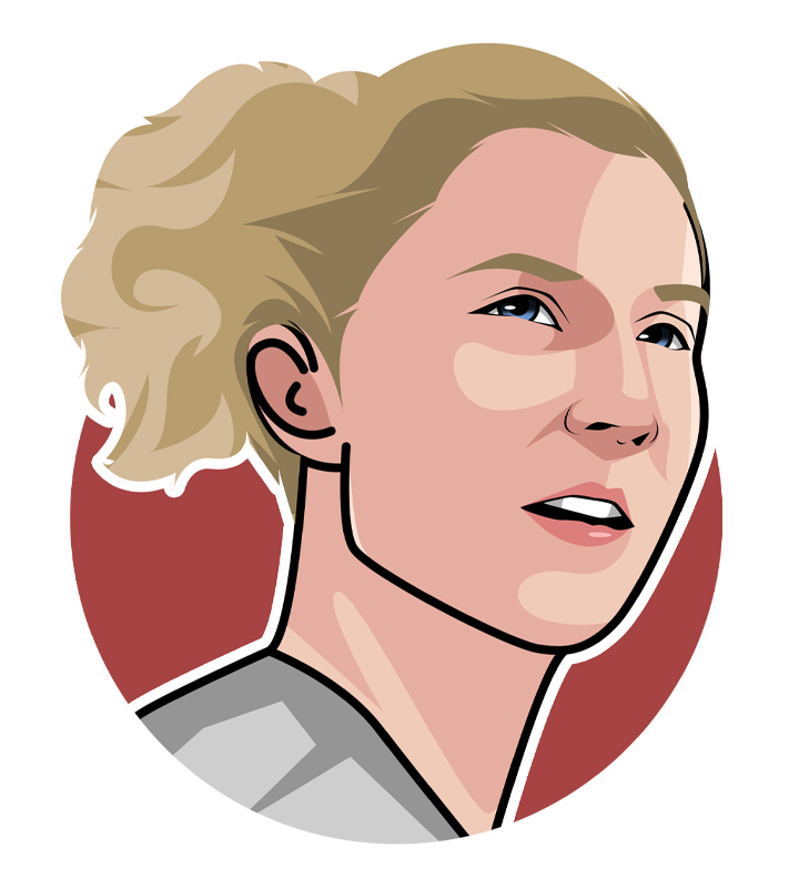 Monica Seles - Profile drawing. Illustration. Art. The teenage tennis queen.
