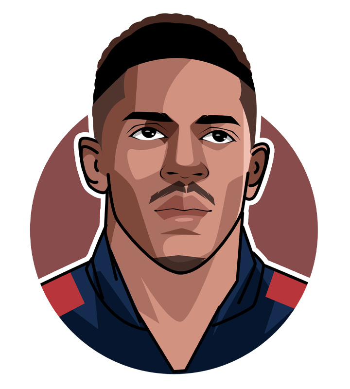 One of the most talented footballers of his generation.  Ousmane Dembele - Profile drawing.  Illustration.  Art.