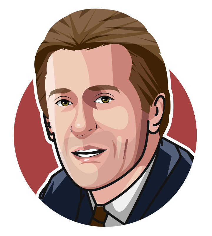 The famous basketball player and coach - Pat Riley - Profile illustration. Drawing. Avatar art. The Godfother.