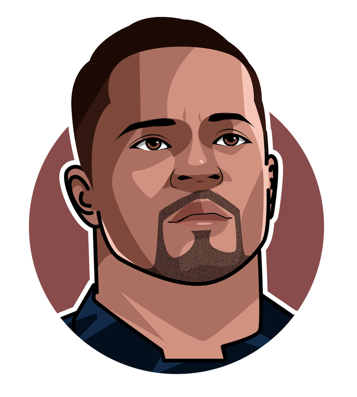 Patrice Evra, aka the Black Gazelle and Uncle Pat - Profile illustration.  Drawing.  Avatar art.