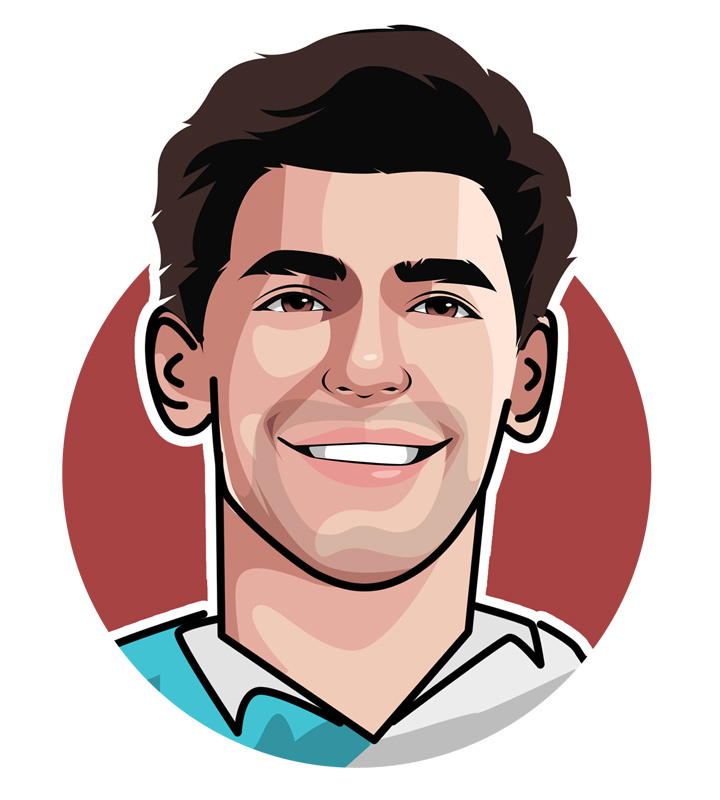 Petros Pete Sampras - Illustration.  Profile drawing.  Art.  Avatar.  One of the legends of the sport of tennis.  The best of his generation.