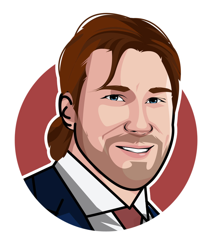 Sweedish hockey star player Peter Forsberg - Illustration.  Drawing.  Art.  Nicknamed The Great and also Foppa.