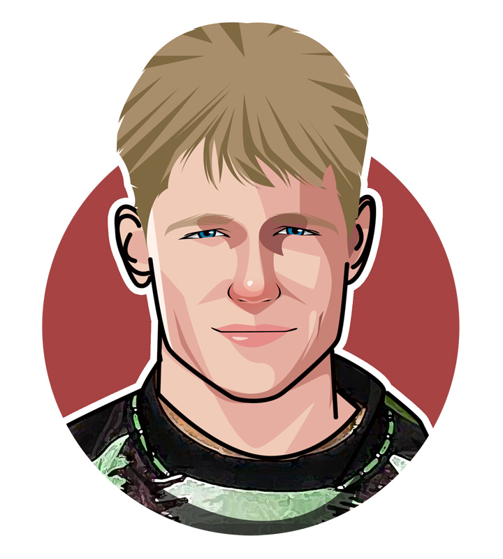 The iconic Denmark and Manchester United goalkeeper Peter Schmeichel - Illustration.  Profile drawing.  Avatar art.  Caricature.